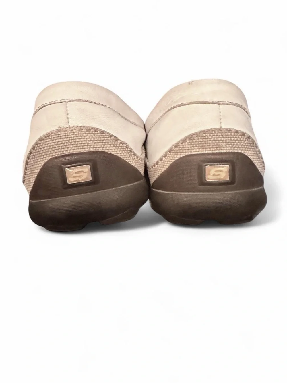 Skechers Men’s Slip-On Loafers in Cream and Brown Men’s 12